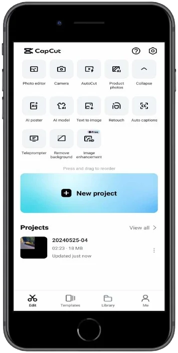 CapCut for iOS Download the Latest Version June 2024 2 CapCut interface